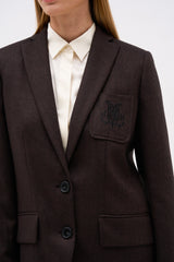 VESTE ARMANDA MARRON