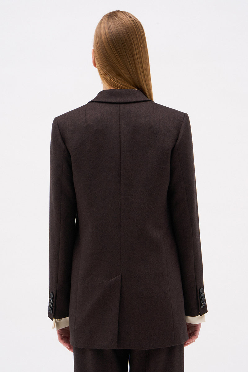 VESTE ARMANDA MARRON