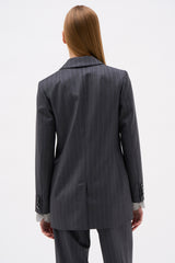 VESTE ARMAND RAYURE GRIS