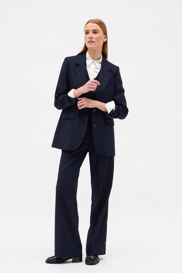 VESTE ARMAND RAYURE MARINE