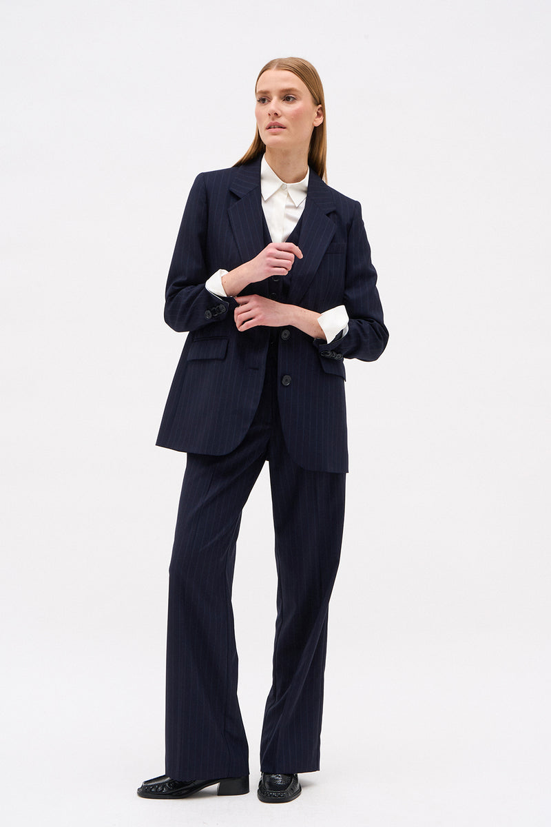 VESTE ARMAND RAYURE MARINE