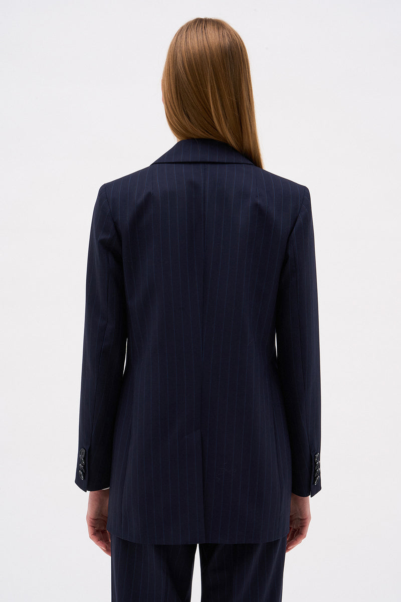 VESTE ARMAND RAYURE MARINE
