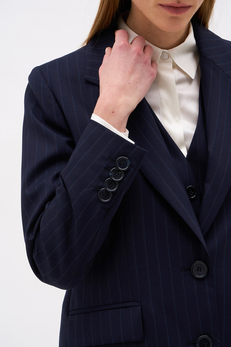 VESTE ARMAND RAYURE MARINE