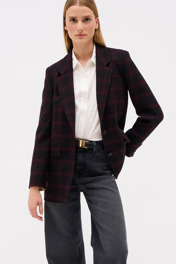 VESTE ARMAND TARTAN NOIR