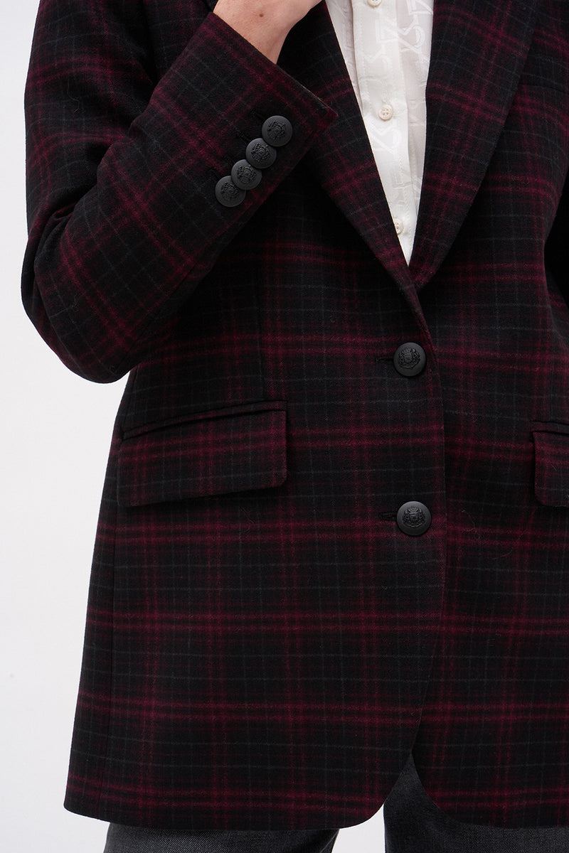 VESTE ARMAND TARTAN NOIR