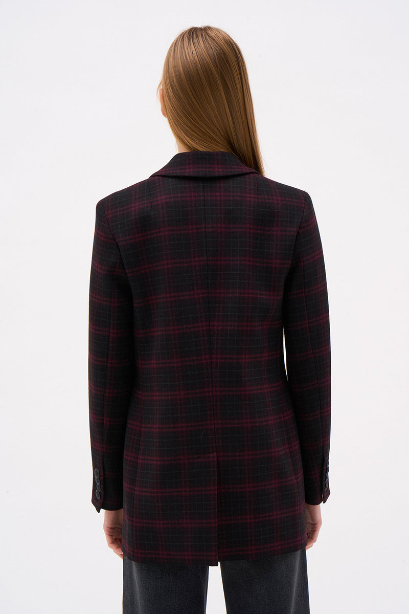 VESTE ARMAND TARTAN NOIR