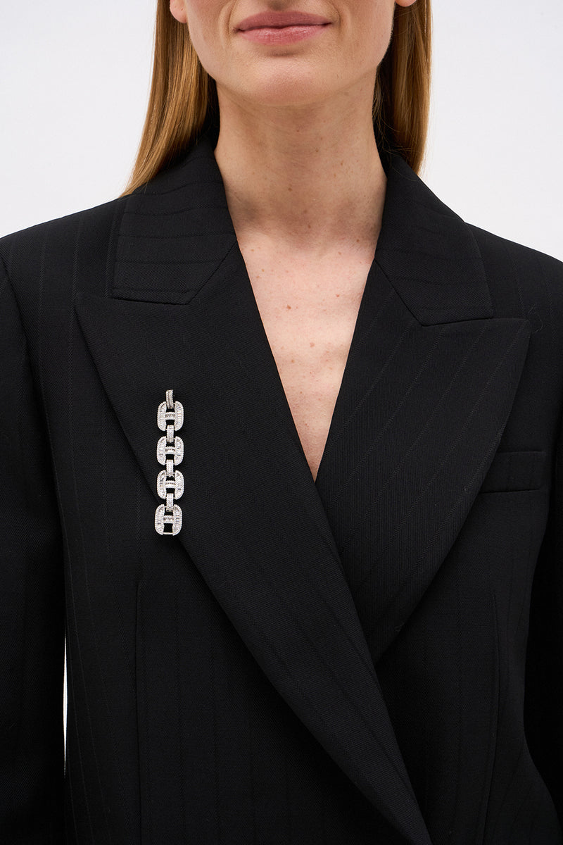 VESTE NATHALI RAYURE NOIRE