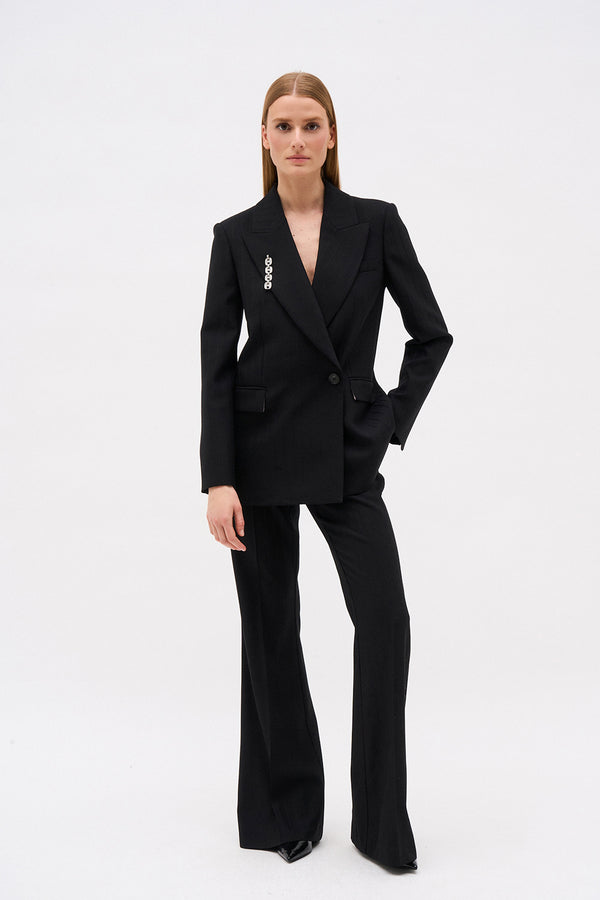 VESTE NATHALI RAYURE NOIRE