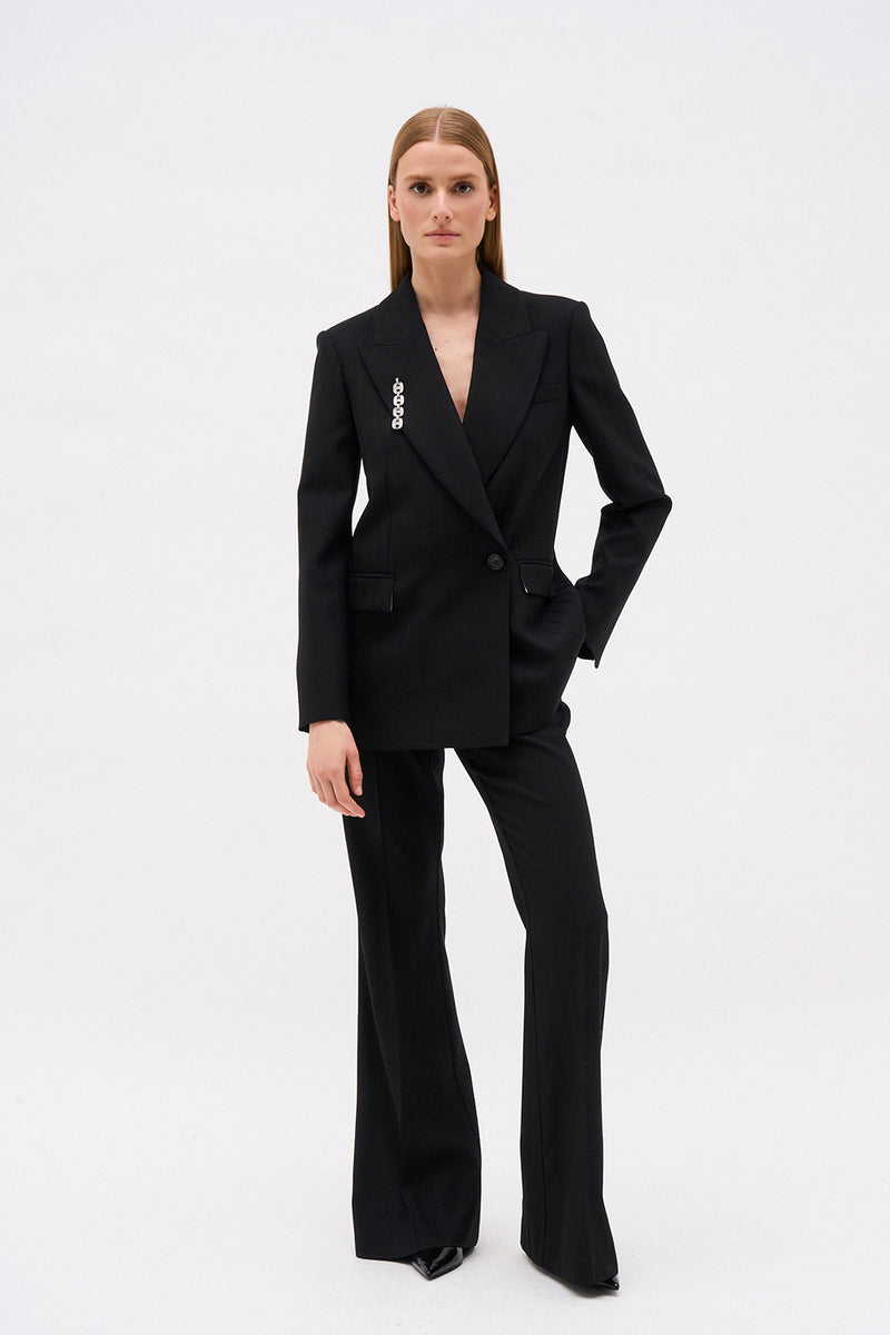 VESTE NATHALI RAYURE NOIRE