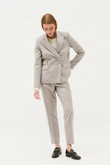 VESTE VALENCIANE RAYURE GREIGE