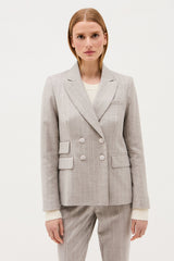 VESTE VALENCIANE RAYURE GREIGE