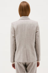 VESTE VALENCIANE RAYURE GREIGE