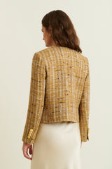 DMN PARIS  - VESTE CELIA TWEED OCRE