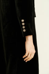 MANTEAU ARIEL VELOURS NOIR