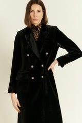 MANTEAU ARIEL VELOURS NOIR