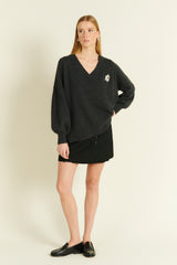 PULL PERLE GRIS