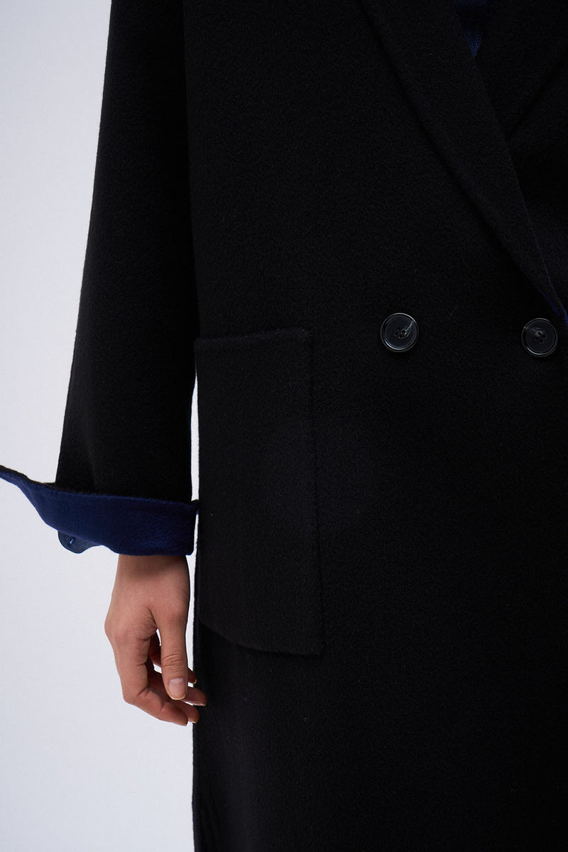 WENDY REVERSILBLE NAVY BLACK COAT